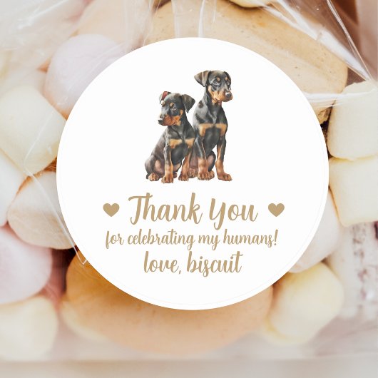 Gepersonaliseerde Hond bruiloft gunst Stickers