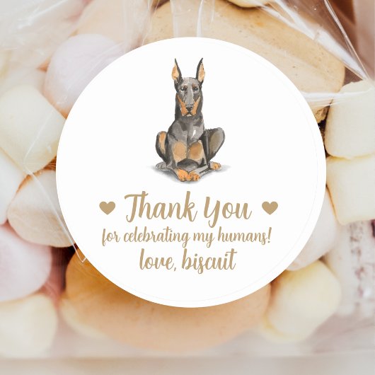 Gepersonaliseerde Hond bruiloft gunst Stickers