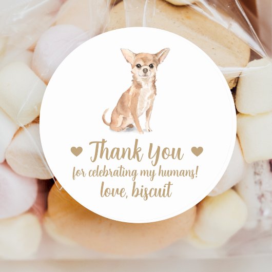 Gepersonaliseerde Hond bruiloft gunst Stickers
