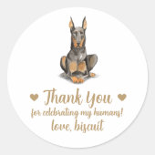 Gepersonaliseerde Hond bruiloft gunst Stickers (Voorkant)