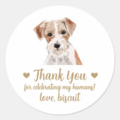Gepersonaliseerde Hond bruiloft gunst Stickers (Voorkant)