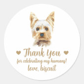 Gepersonaliseerde Hond bruiloft gunst Stickers (Voorkant)