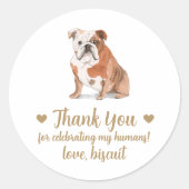 Gepersonaliseerde Hond bruiloft gunst Stickers (Voorkant)