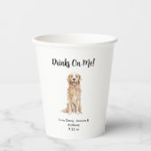 Gepersonaliseerde Hond bruiloft Papieren Bekers (Voorkant)