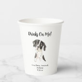 Gepersonaliseerde Hond bruiloft Papieren Bekers (Voorkant)