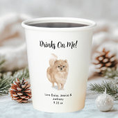 Gepersonaliseerde Hond bruiloft Papieren Bekers