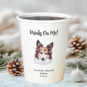 Gepersonaliseerde Hond bruiloft Papieren Bekers