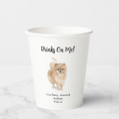 Gepersonaliseerde Hond bruiloft Papieren Bekers (Voorkant)