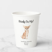 Gepersonaliseerde Hond bruiloft Papieren Bekers (Achterkant)