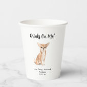 Gepersonaliseerde Hond bruiloft Papieren Bekers (Voorkant)