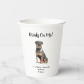 Gepersonaliseerde Hond bruiloft Papieren Bekers (Voorkant)