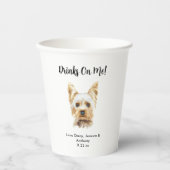 Gepersonaliseerde Hond bruiloft Papieren Bekers (Voorkant)