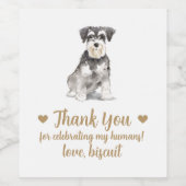 Gepersonaliseerde hond bruiloft wijn label etiket (Enkel label)