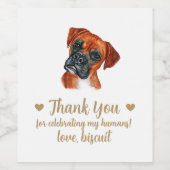 Gepersonaliseerde hond bruiloft wijn label etiket (Enkel label)