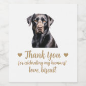 Gepersonaliseerde hond bruiloft wijn label etiket (Enkel label)