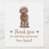 Gepersonaliseerde hond bruiloft wijn label wijn etiket (Enkel label)