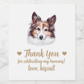 Gepersonaliseerde hond bruiloft wijn label wijn etiket (Enkel label)