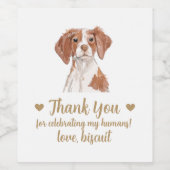 Gepersonaliseerde hond bruiloft wijn label wijn etiket (Enkel label)