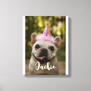 Gepersonaliseerde hond canvas afdruk