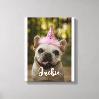 Gepersonaliseerde hond canvas afdruk
