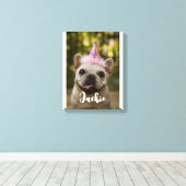 Gepersonaliseerde hond canvas afdruk (Insitu (Houten vloer))