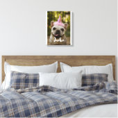 Gepersonaliseerde hond canvas afdruk (Insitu (Slaapkamer))