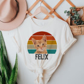 Gepersonaliseerde  Hond Custom Retro Pet Foto Tri-Blend Shirt