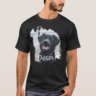 Gepersonaliseerde hond Distressed Graphic T-shirt