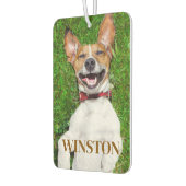 Gepersonaliseerde hond foto en naam auto luchtverfrisser (Links)