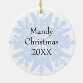 Gepersonaliseerde hond foto Kerstmis Keramisch Ornament (Achterkant)