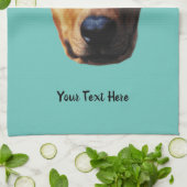 Gepersonaliseerde hond foto print theedoek (Gevouwen)