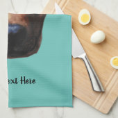 Gepersonaliseerde hond foto print theedoek (Quarter Fold)