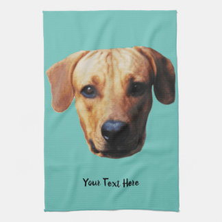 Gepersonaliseerde hond foto print theedoek
