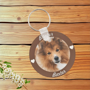 Gepersonaliseerde hond Foto Sleutelhanger