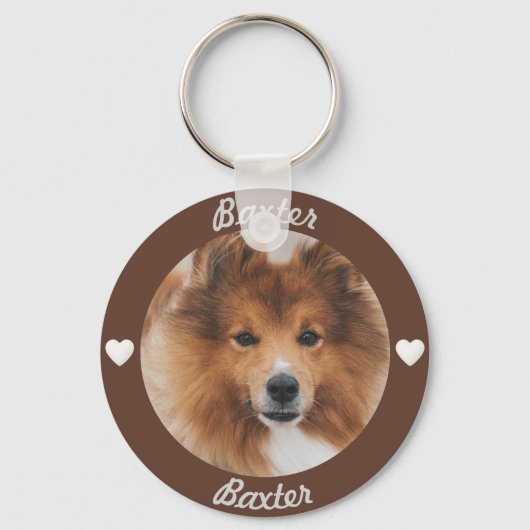 Gepersonaliseerde hond Foto Sleutelhanger (Voorkant)
