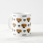 Gepersonaliseerde hond gezicht foto koffiemok (Voorkant links)