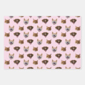 Gepersonaliseerde hond gezicht, hond kat moeder fo inpakpapier vel (Voorkant 3)