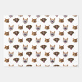 Gepersonaliseerde hond gezicht, hond kat moeder fo inpakpapier vel (Voorkant)