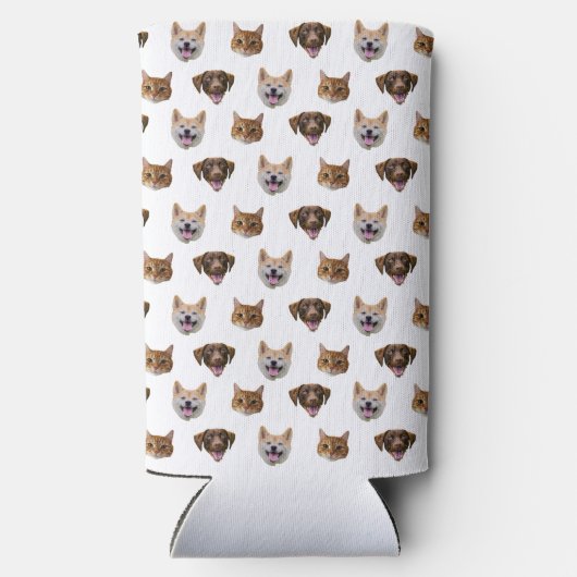 Gepersonaliseerde hond gezicht, hond kat moeder fo seltzer blikjeskoeler (Achterkant)