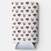 Gepersonaliseerde hond gezicht, hond kat moeder fo seltzer blikjeskoeler (Voorkant)