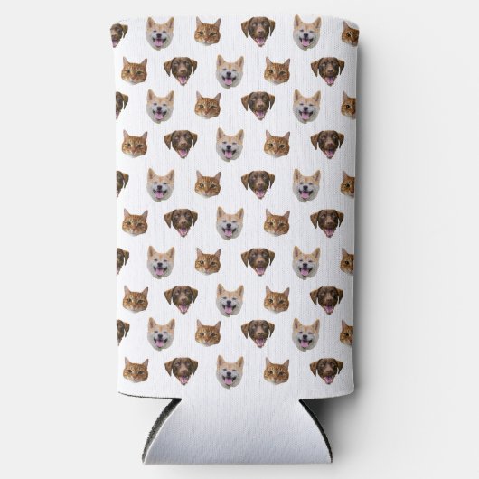 Gepersonaliseerde hond gezicht, hond kat moeder fo seltzer blikjeskoeler (Voorkant)