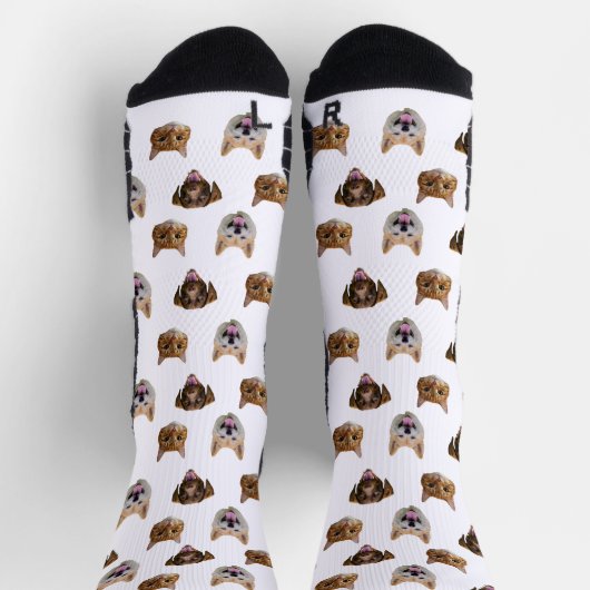 Gepersonaliseerde hond gezicht, hond kat moeder fo sokken (Top)