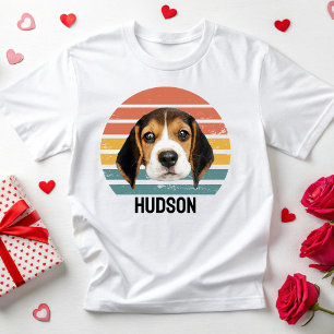 Gepersonaliseerde hond Gezicht Naam Hond Pet Lover T-shirt