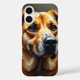 Gepersonaliseerde hond illustratie Schone kunst Mo iPhone 16 Hoesje