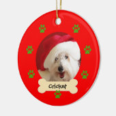 Gepersonaliseerde Hond Kerst Ornament - 1 kant (Links)