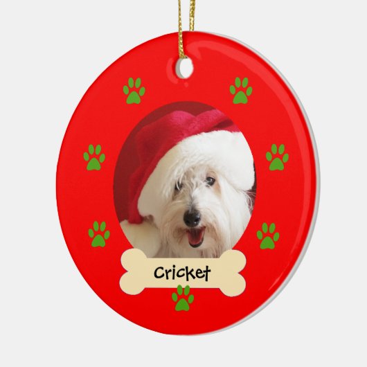 Gepersonaliseerde Hond Kerst Ornament - 1 kant (Links)