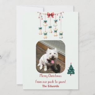 Gepersonaliseerde Hond Kerstkaart