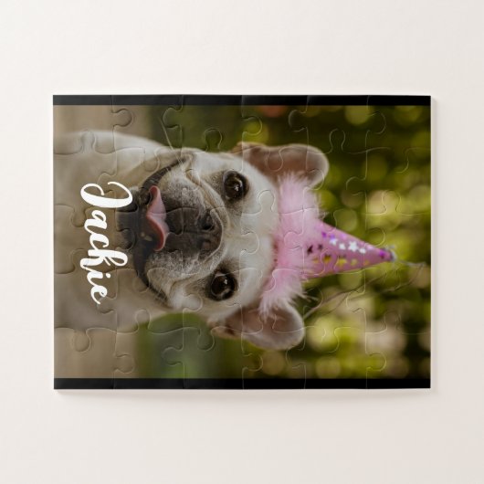 Gepersonaliseerde hond legpuzzel (Horizontaal)