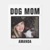 Gepersonaliseerde hond mam aangepaste foto fleece deken (Voorkant)