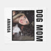 Gepersonaliseerde hond mam aangepaste foto fleece deken (Voorkant (Horizontaal))